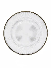 צלחת אנדרפלייט זכוכית מסגרת זהב