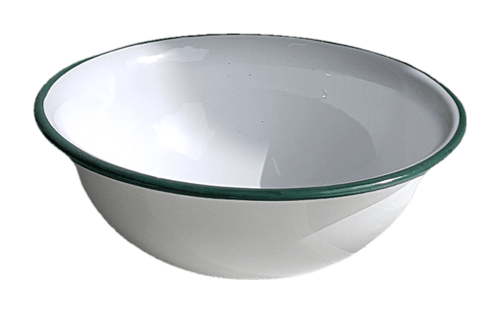 קערת אמייל לבנה