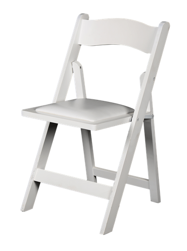 כסא עץ מתקפל לבן